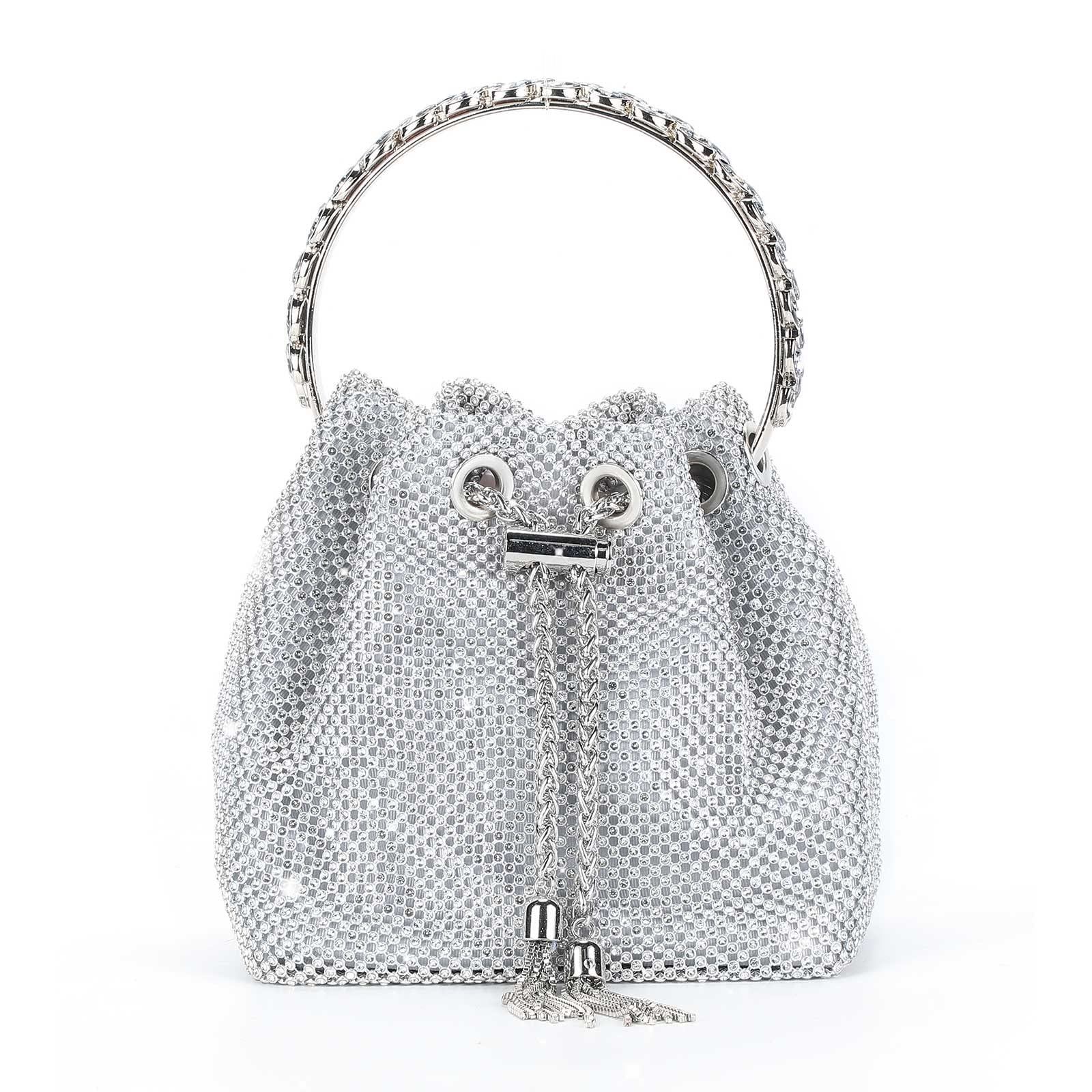 UBORSE Women Evening Clutch Bags Sparkly Diamond Glitter Bag Elegant Crystal Wedding Purse Rhinestone Party Bridal Handbag