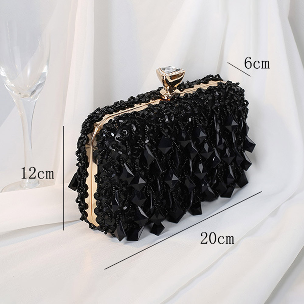 Hard Banquet Rectangle Sequins Lady's Clutches Evening Bags